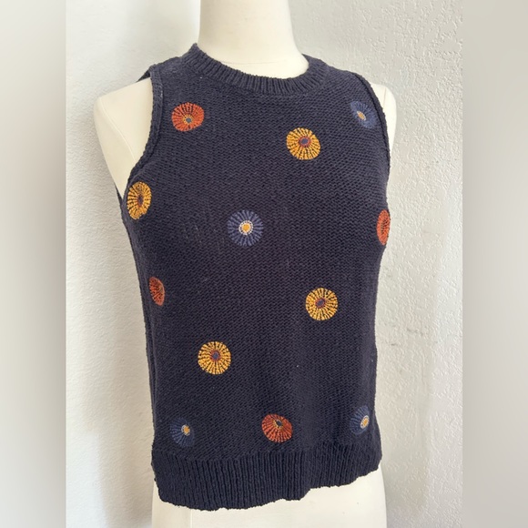 Madewell | Embroidered Floral Sweater Tank XS - Picture 5 of 7